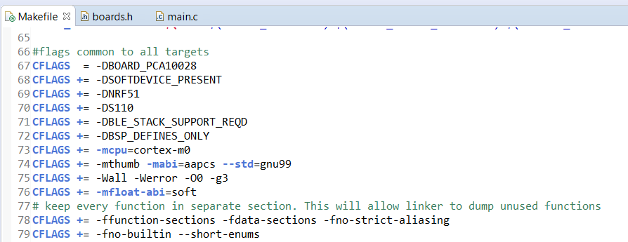 Arquivo Makefile alterado