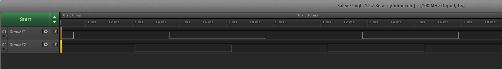 2 devices unsynchronized