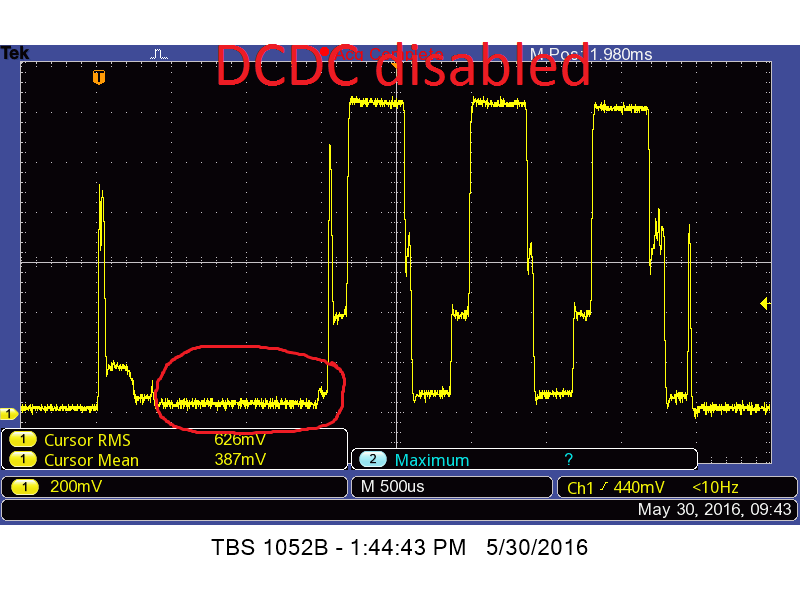 DCDC disabled