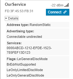 Advertising UUID